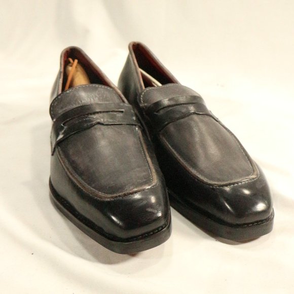 LETHATO Handcrafted Brushed Leather Mens Loafers Sz 11.5 US Men - Picture 5 of 12
